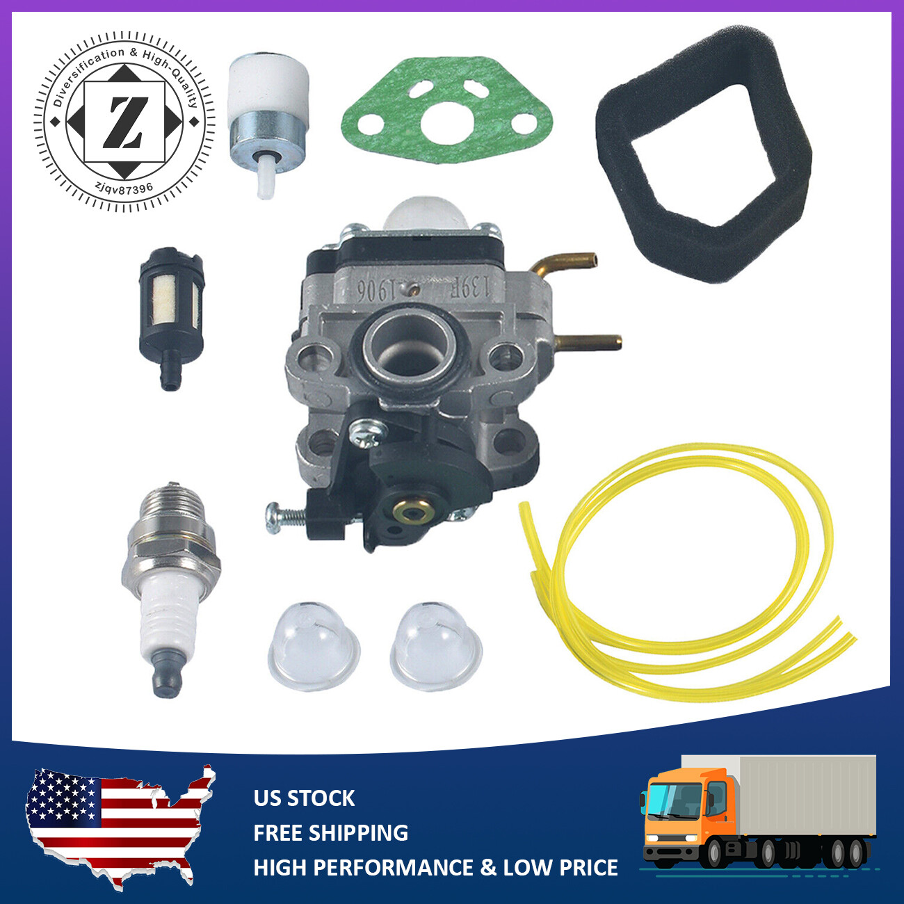 Carburetor 75306258A For Ryobi RY252CS RY253SS RY251PH RY254BC Carb 2 Cycle 25cc gallery
