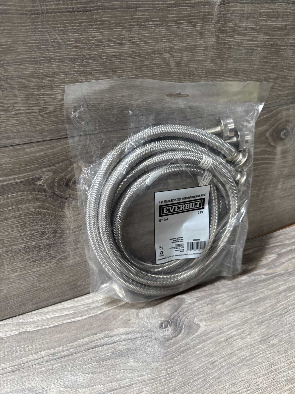 Everbilt 4 ft. Polymer Coated Stainless Steel Washing Machine Hose (2-Pack) gallery