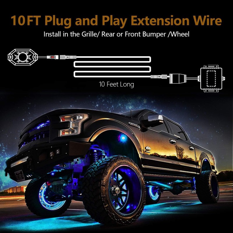Universal RGB Rock Light Wire Extension gallery