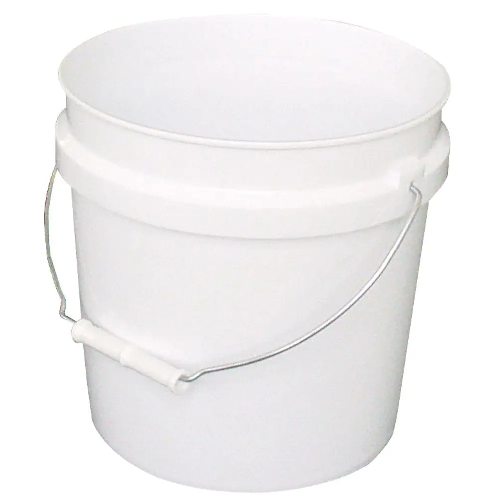 2 Gallon White Paint Bucket with Handle gallery