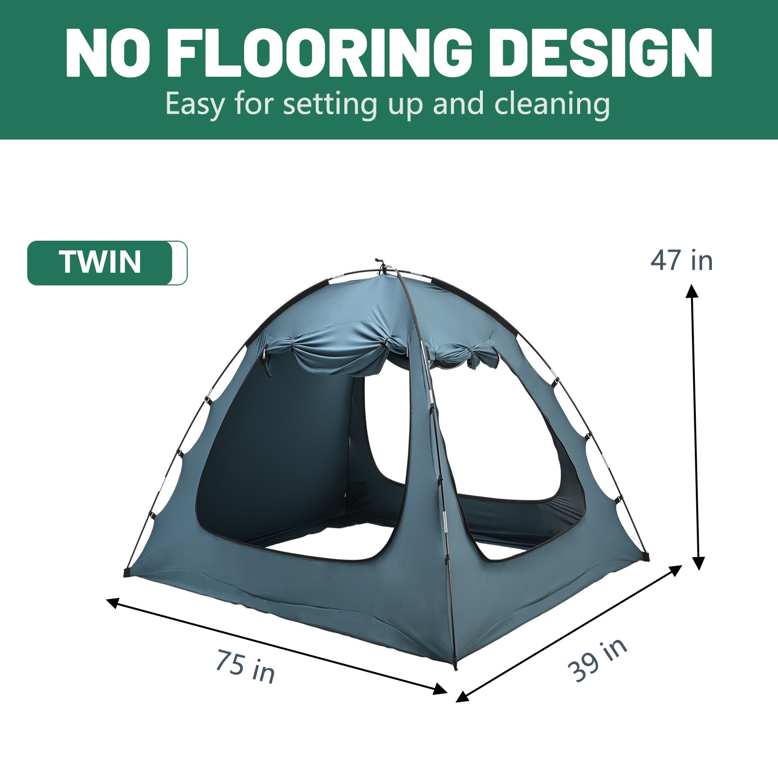 Bed Tent Privacy Sleeping Canopy Light Blocking Breathable for Bedroom Dormitory gallery
