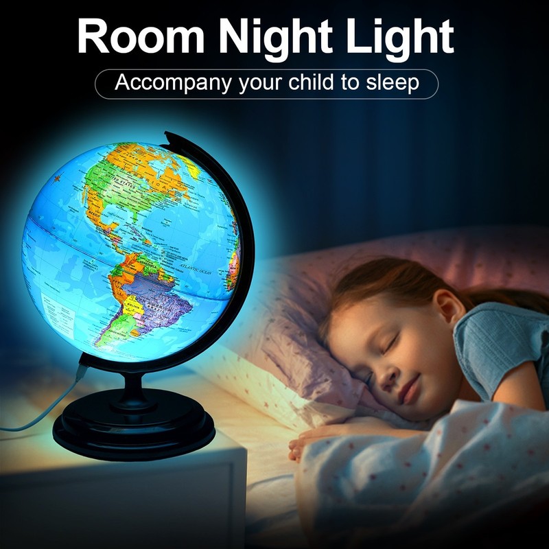 3D AR Interactive AR World Globe LED Night Light Geography Learning Desk Decor gallery