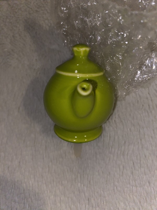 Nora Fleming Mini Green Tea pot For Fiesta Peony Bread Tray Brand New! Mini Only gallery