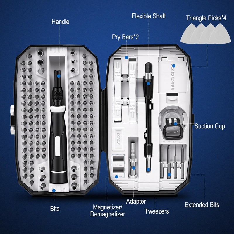 152-in-1 Precision Screwdriver Set, Electronics Repair Kit with Magnetic CR-V... gallery