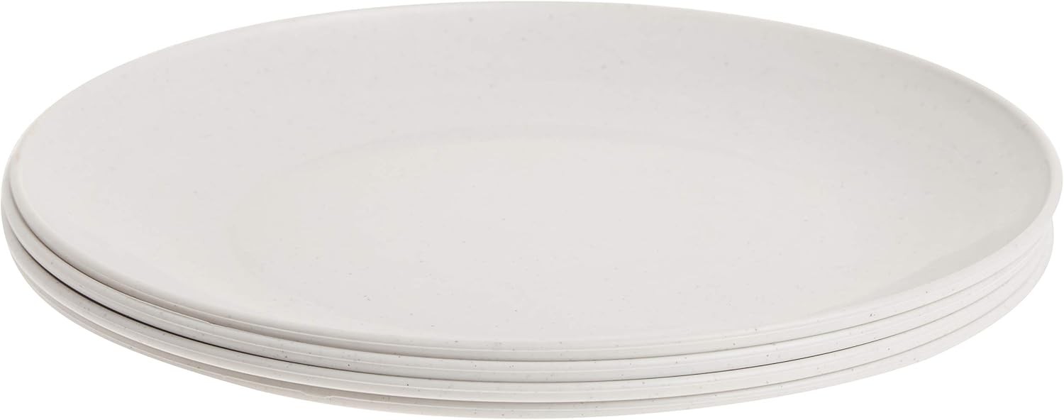 Nordic Ware Polypropylene Plates 10"L x 10"W x 0.88"H (Pack of 4), White gallery