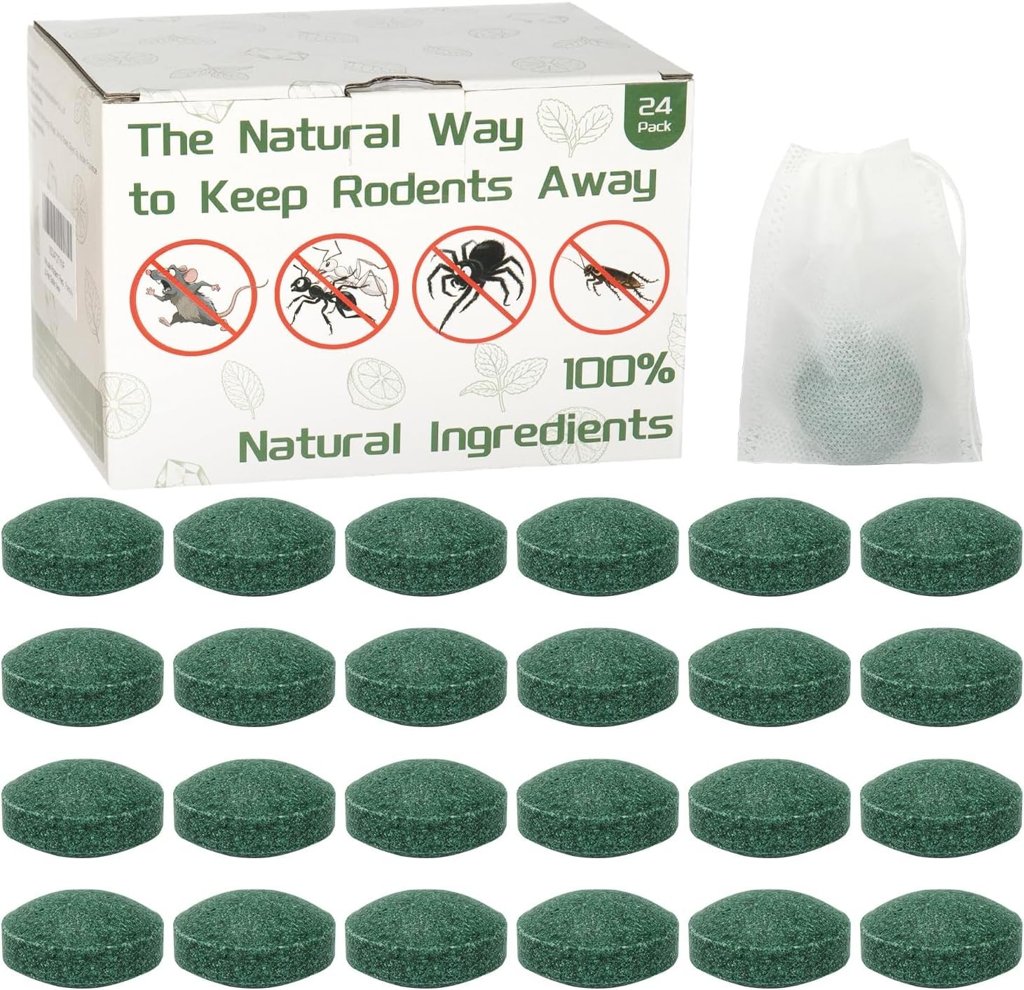 Natural Rodent Repellent Peppermint Sachets 24 Pack Mouse Mice Pest - US gallery