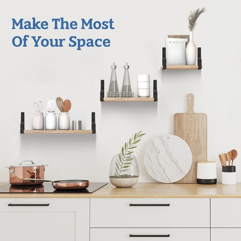 Wall Shelves for Bedroom Décor Floating Wall Shelves for Living -Bedroom Kitchen gallery