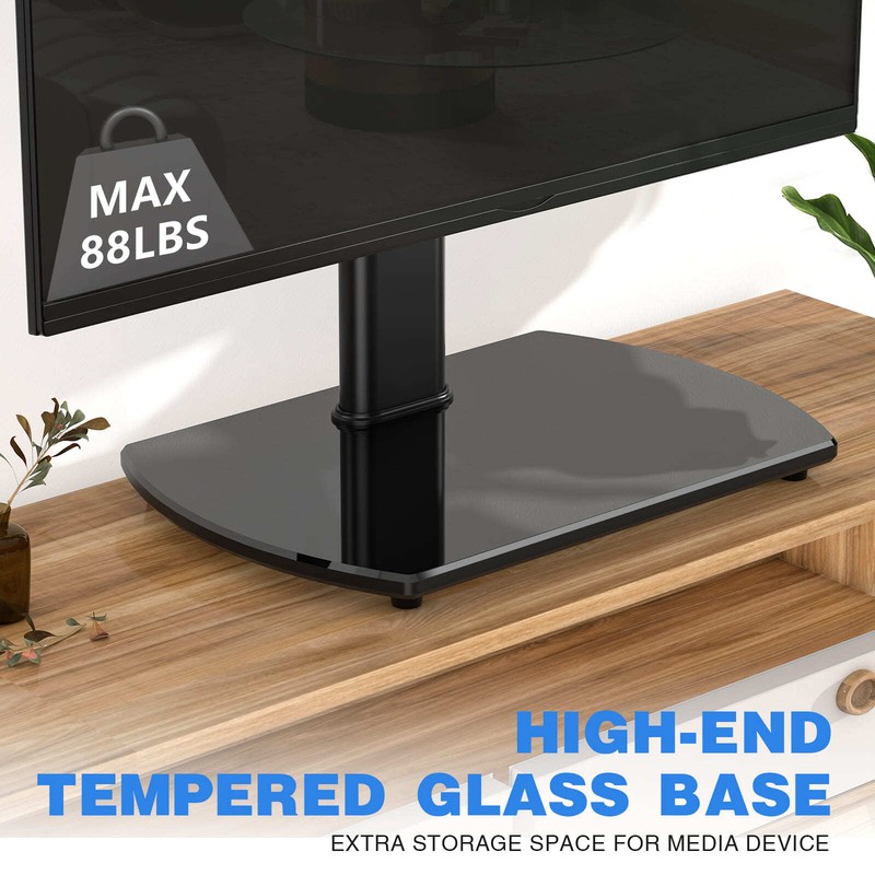 Universal Adjustable Tabletop TV Stand with Swivel Mount for 27-55 inch Flat TVs gallery