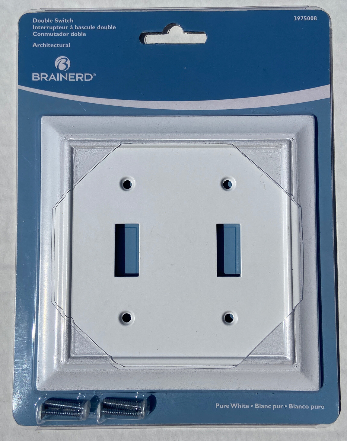Brainerd / allen + roth - Wood Architectural 2-Gang Standard Size Pure White gallery