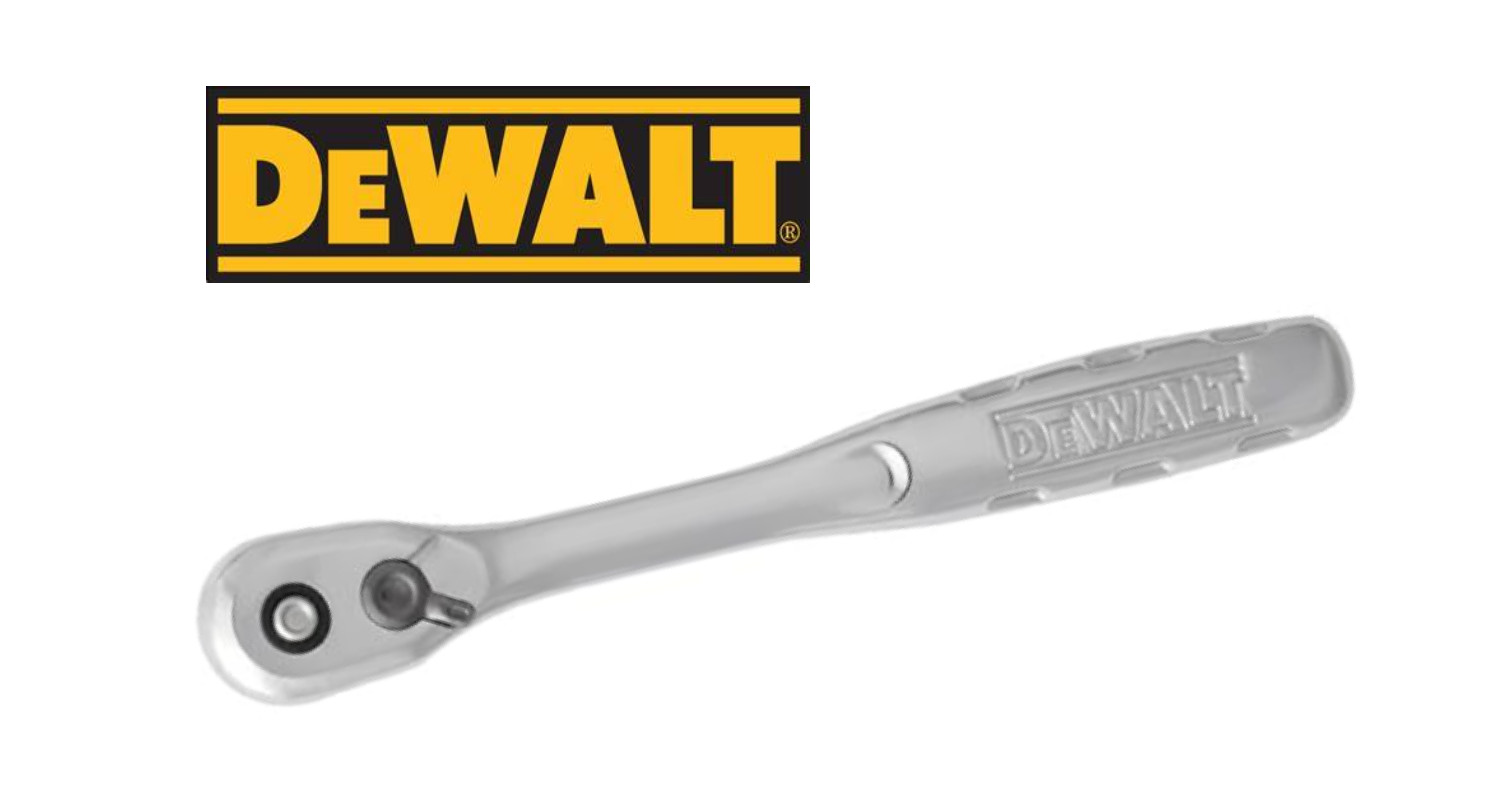 New DeWalt Ratchet Set, Quick Release, Pear Head, 72 Teeth, Polished, Nice. gallery