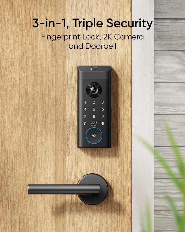 eufy Security Video Smart Lock E330 3-in-1 2K Camera+Doorbell+Door Lock |Refurb gallery