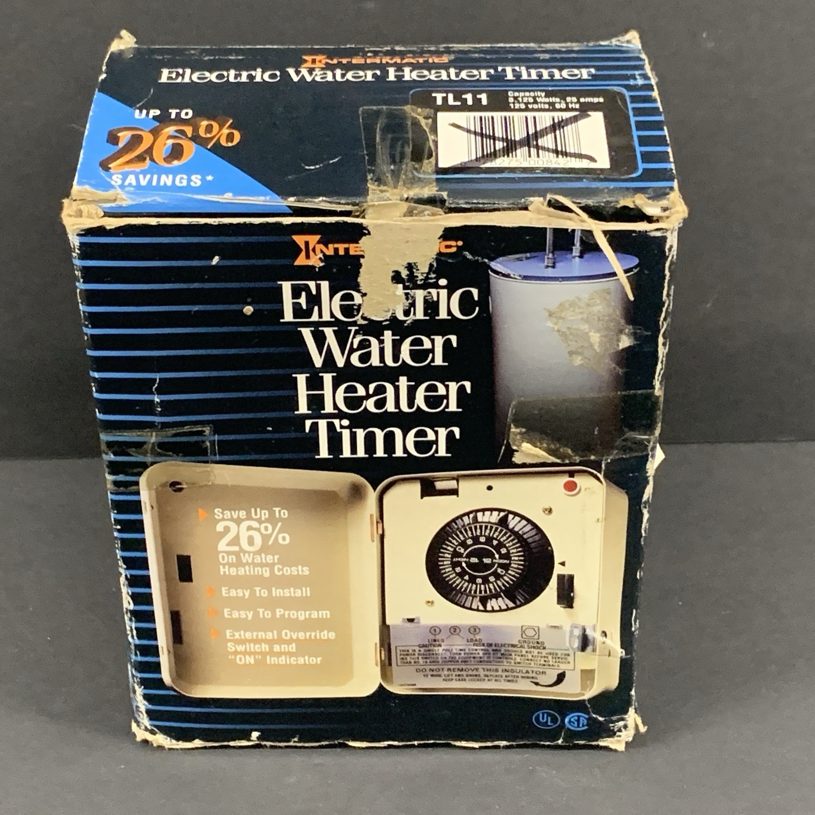 Intermatic Timer Water Heater WH-21 Switch 250V Vl03 Electric External Override gallery