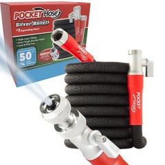 Pocket Hose Silver Bullet 2.0 Expandable Garden Hose 50-FT Adjustable Turbo