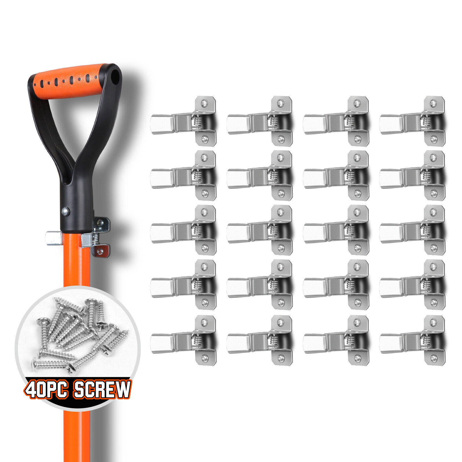 20 Pcs Metal Gaint Spring Grip Clamp Tool Hanger Brooms and Mops Wall Orgainzer gallery