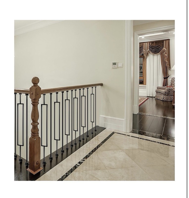 16 Pack Rectangular Hollow Stair Spindles 44 Inches, 1/2" Iron Balusters for ... gallery