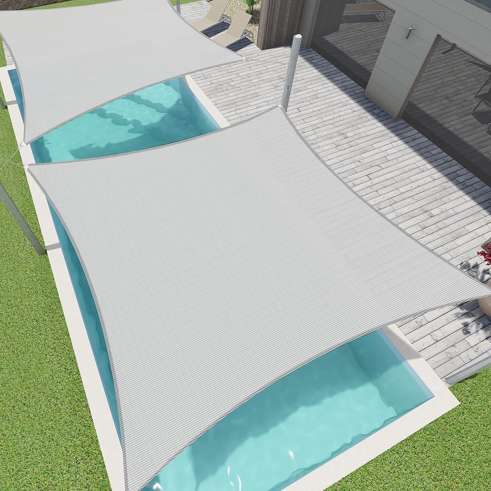 Standard Rectangle Curve Sun Shade Sail Home Garden Pool Patio Cover Canopy 8-16