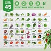 45 Vegetable Seeds Variety Pack 17,000+ Garden Seeds for Planting Indoor & O... gallery