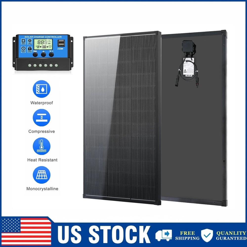 AeternaSol 200W Solar Panel Controller Kit Off-Grid Battery Power Charge Roof RV