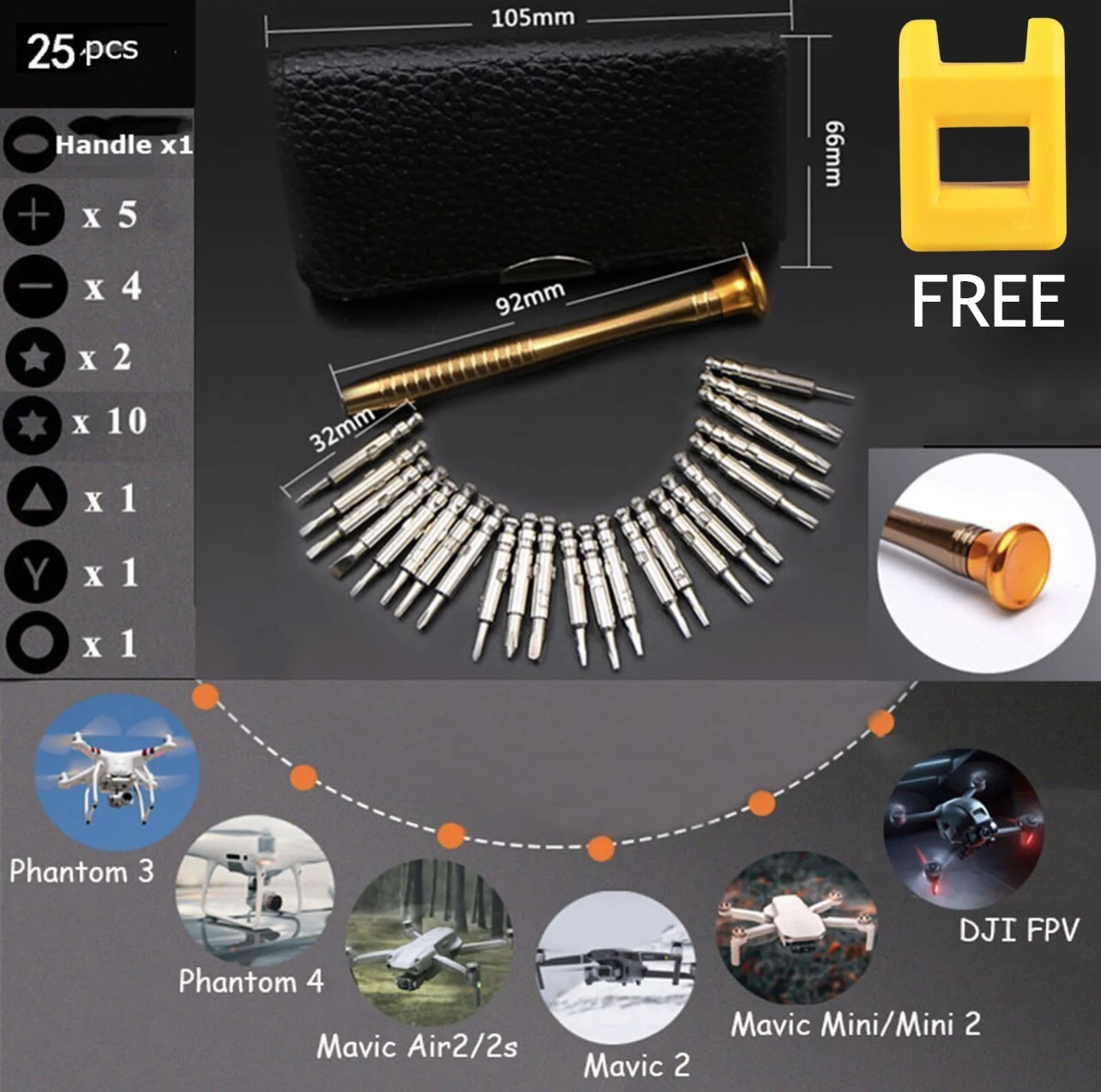 25 in 1 Pro Repair Tool Screwdriver Torx Kit For Mac-book Pro Lenovo Dell Laptop gallery