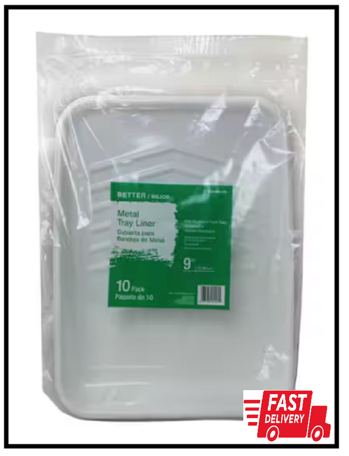 (10-Pack) 9 In. Paint Tray Liner for Metal and Plastic Roller Trays gallery
