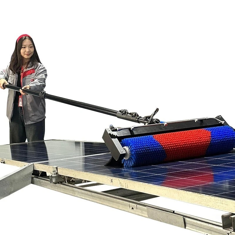 Professional Solar Panel Cleaning Brush,400RPM,Water-Fed System,AC/DC Power gallery