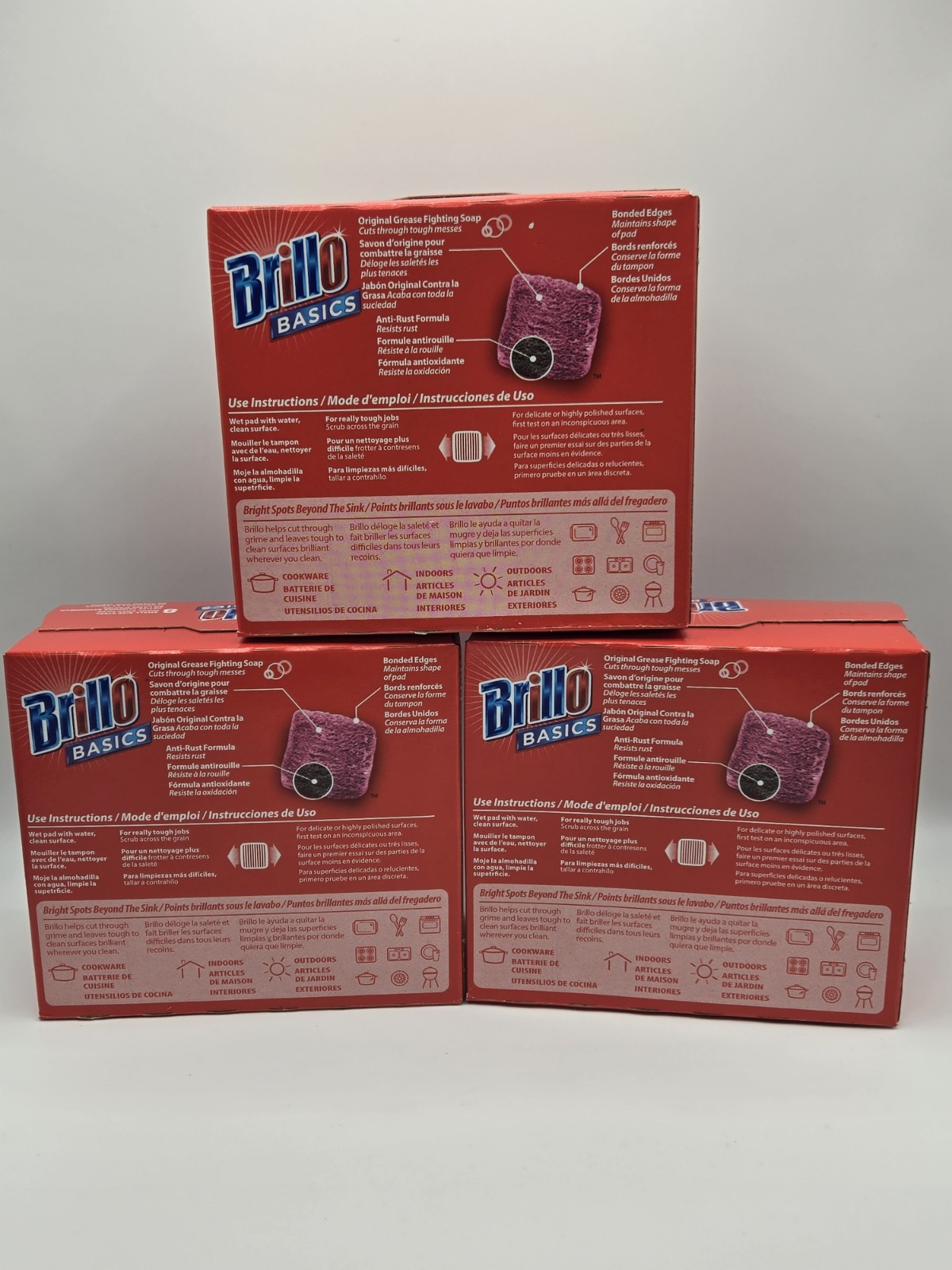 Brillo Basics Steel Wool Soap Pads - 8 Count Box - 3 Boxes (24 Soap Pads) gallery