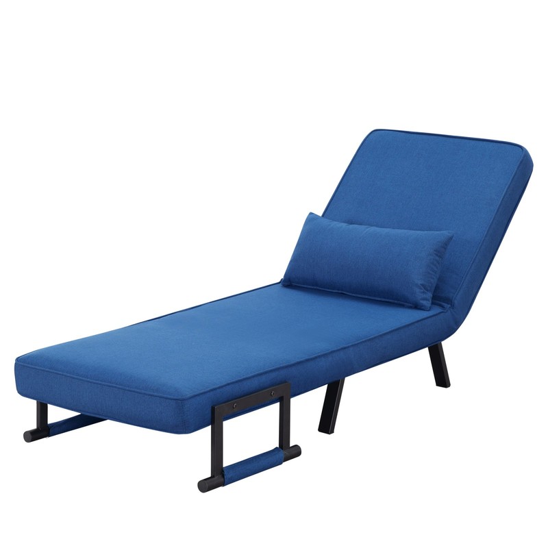 26" 4-in-1 Convertible Sofa Bed Folding Arm Chair Lounge 5 Position Metal Frame gallery