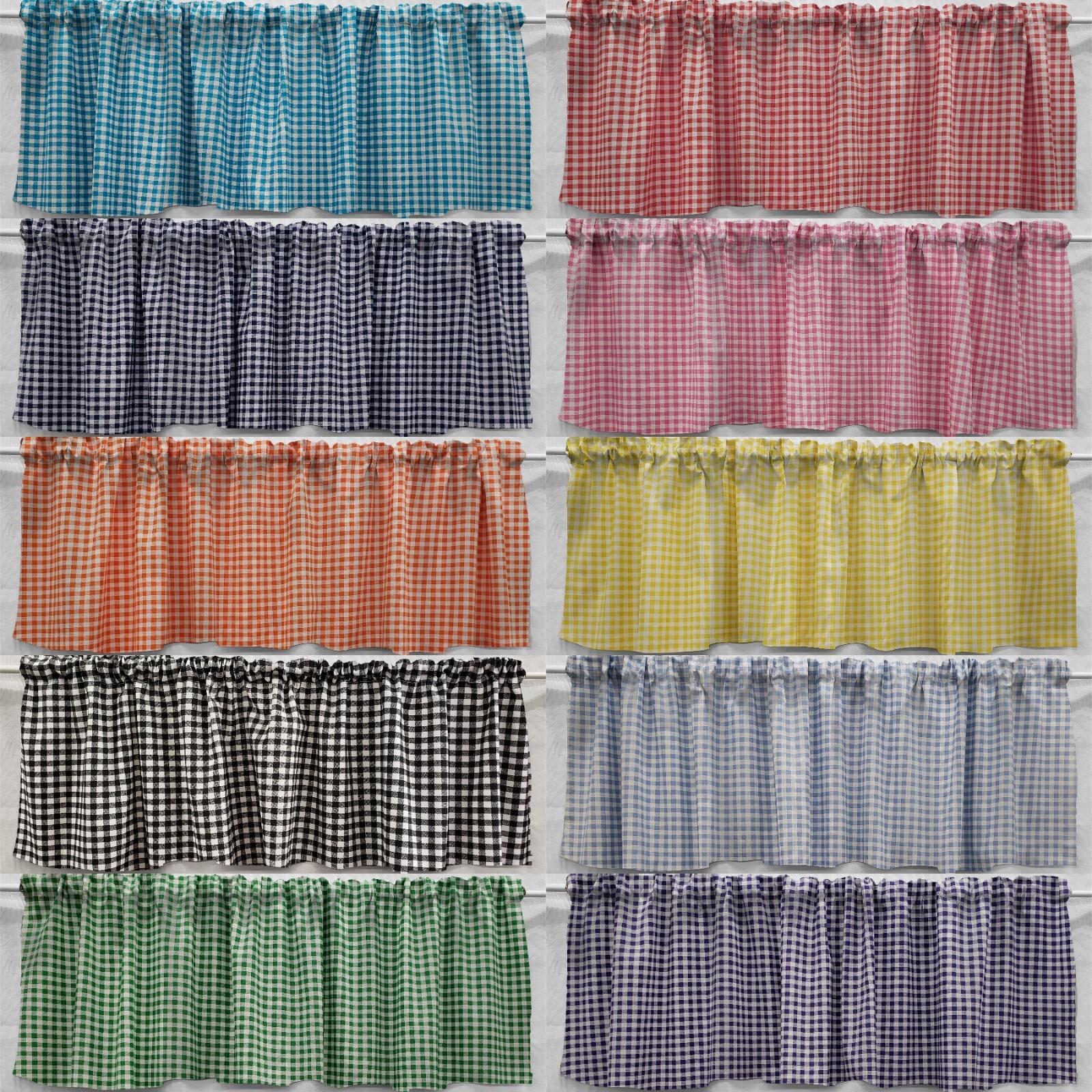 Checked Gingham Curtains (10 Colors Available) gallery