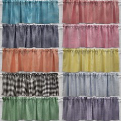 Checked Gingham Curtains (10 Colors Available)