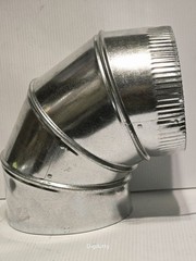 Imperial 30 Ga. 7 In. Galvanized Adjustable Stove Furnace Pipe Elbow GV1329-C