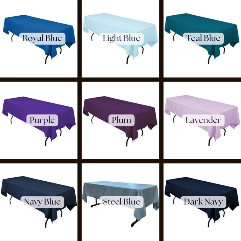 Premium Polyester Rectangular Tablecloth – 60"x108" for Weddings & Events gallery