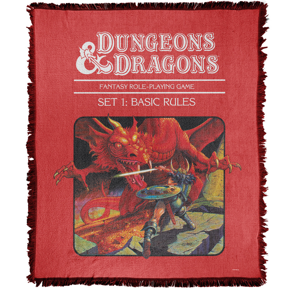 Dungeons & Dragons Blanket, 50"x60" Basic Rules Cover Woven Cotton Blend Throw gallery