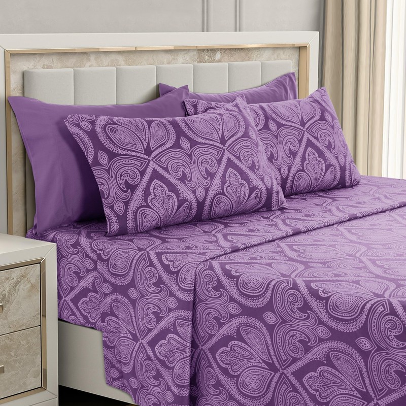 LDC LUX DECOR COLLECTION Bed Sheets - 6 Pc Queen Size Sheets - 1800 Thread Count gallery