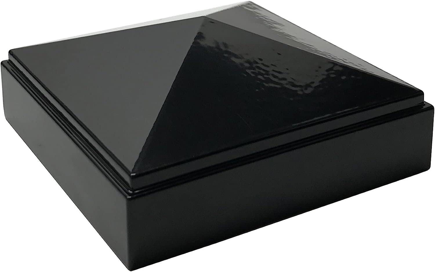 3" x 3" Aluminium Pyramid Post Cap for Metal Posts - Pressure Fit - Black - D... gallery
