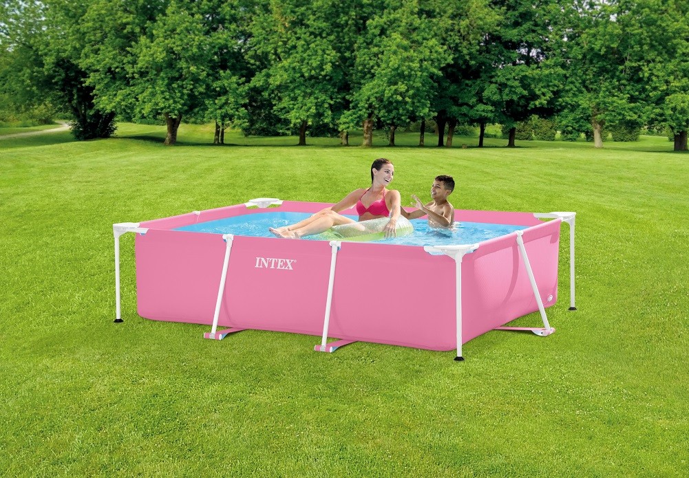 Intex Pink Rectangular Frame Above Ground Pool 86 5/8in x 59in x 23 5/8in gallery