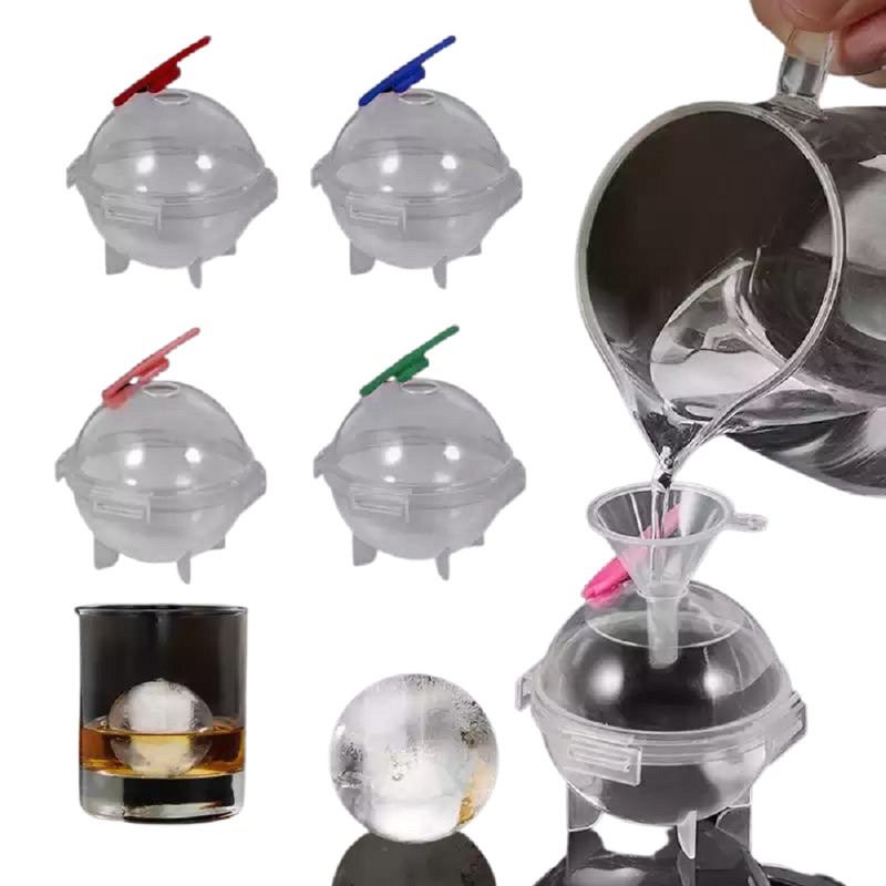 4 Pack 2" Large Round Ice Cube Tray Ball Maker Molds Jumbo ICE BALLS for Drinks gallery