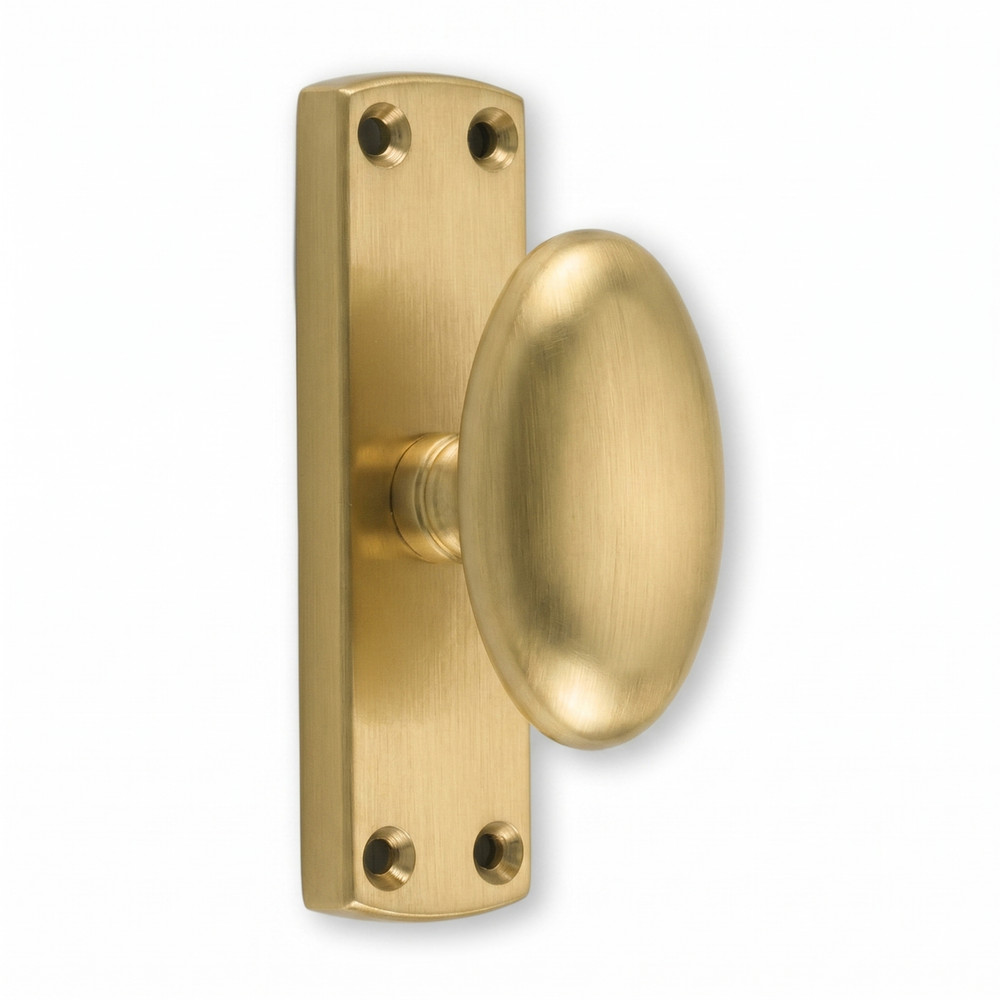 Solid Brass Egg Knob Cremone Bolt 1200 Series CB-1200-75 Satin Brass Hardware
