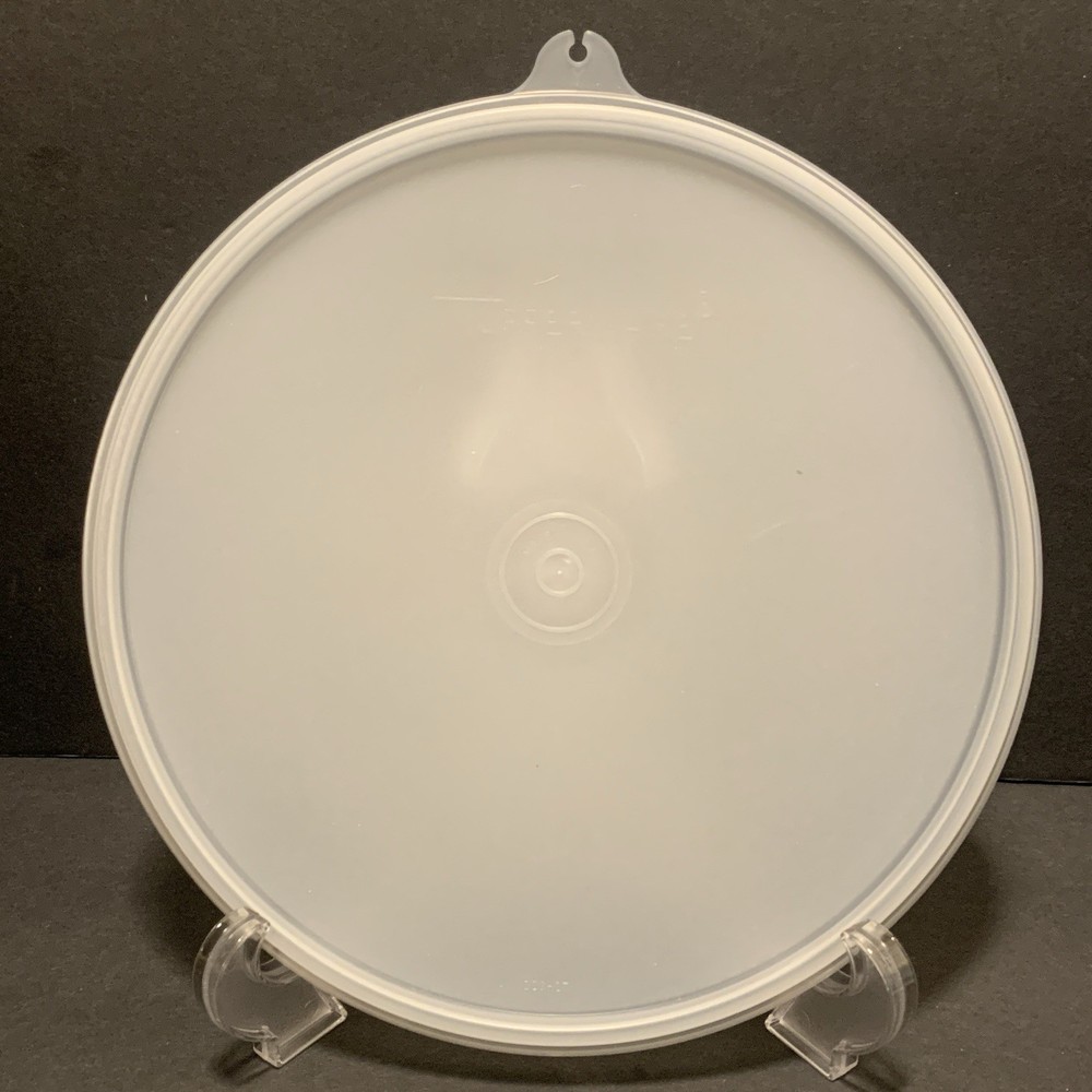 Tupperware 229 Replacement Round Sheer Seal Lid 8" Vintage Frosted White