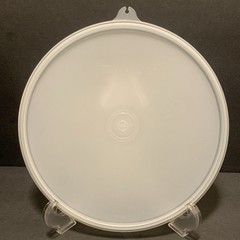 Tupperware 229 Replacement Round Sheer Seal Lid 8″ Vintage Frosted White