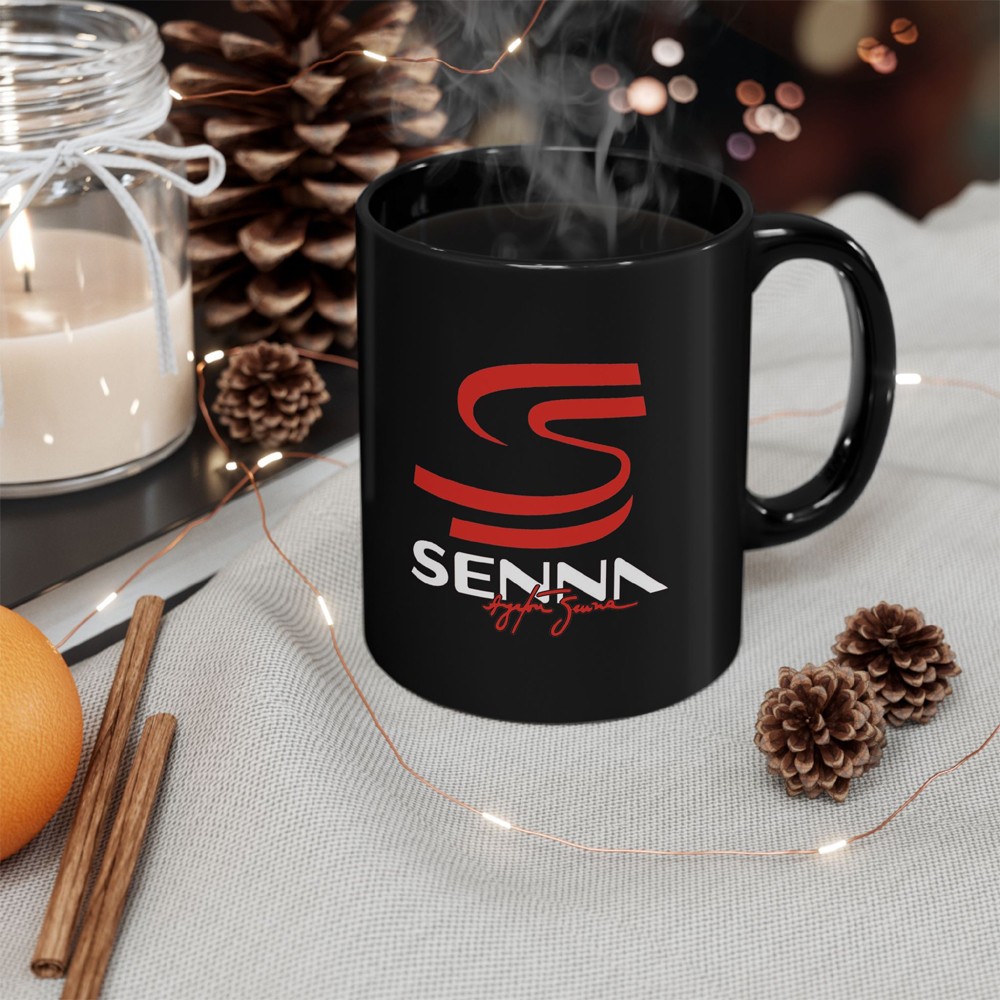 Ayrton Senna 2 Sided 11oz Coffee Tea Black Mug gallery