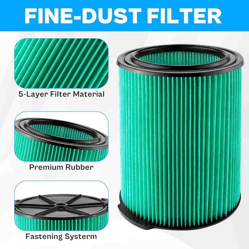 VF6000 Filter Replace For Ridgid Wet Dry Vac Vacuum 5-20 Gallon WD5500 WD0671 gallery