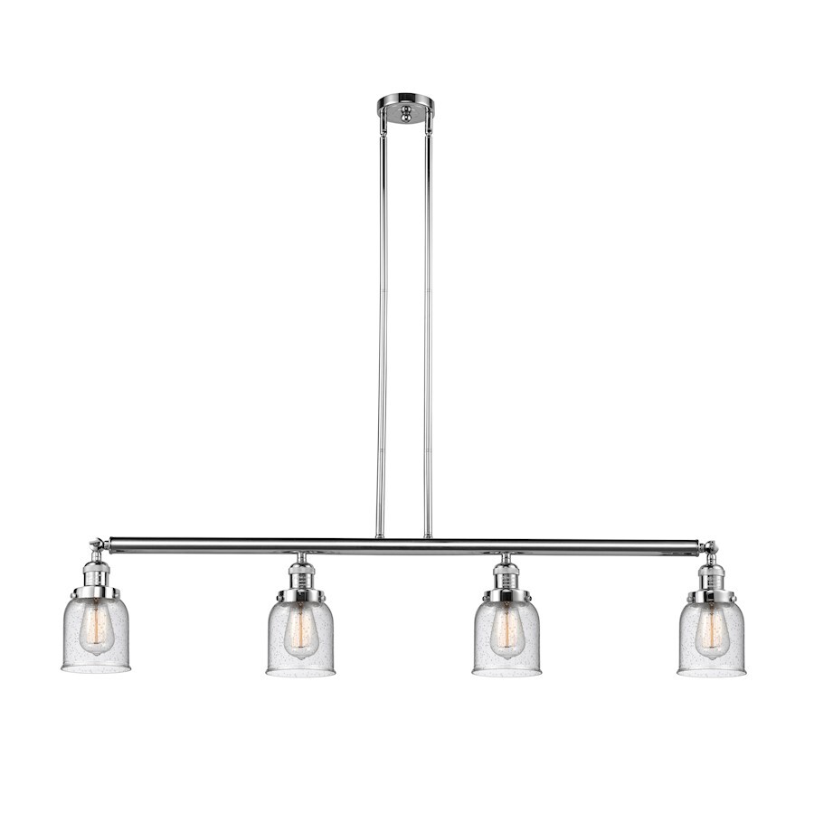 Innovations 54-LED Small Bell 4 Light Island, P Chrome/Seed - 214-PC-G54-LED gallery
