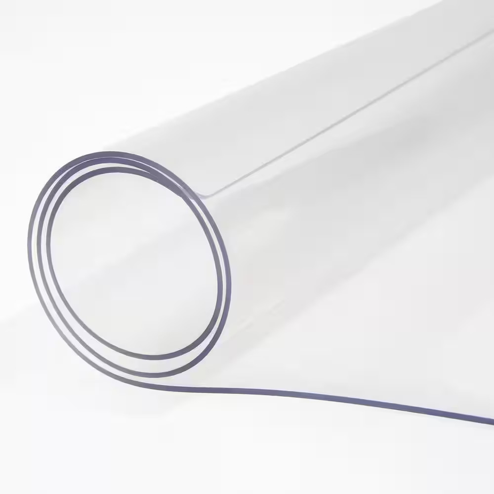Plastic Table Cover 42 X 78 In. 2 Mm Thick PVC Clear Solid Table Protector Recta gallery