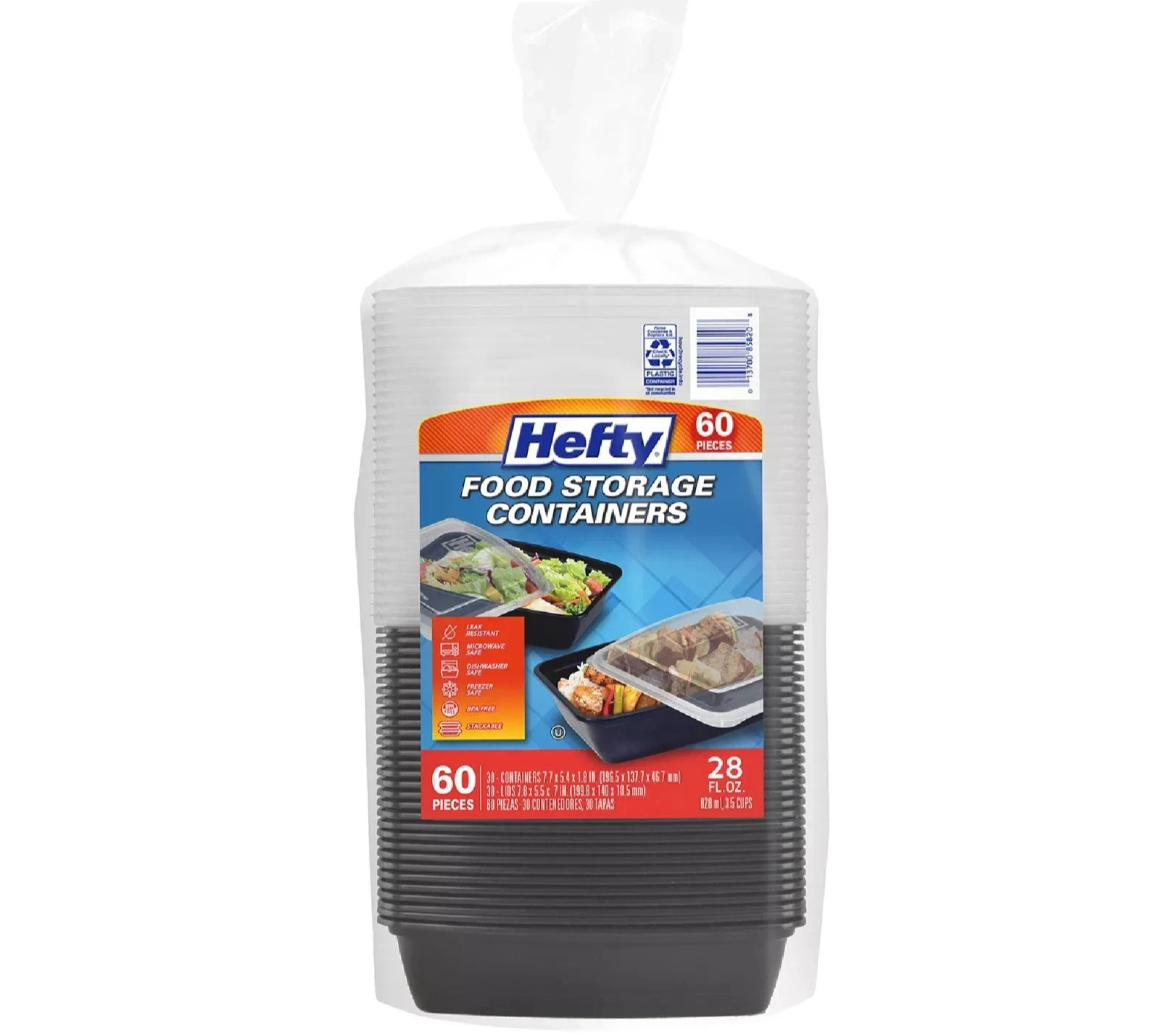 Hefty Food Storage Containers with Lids 28 oz., 60 pc. gallery