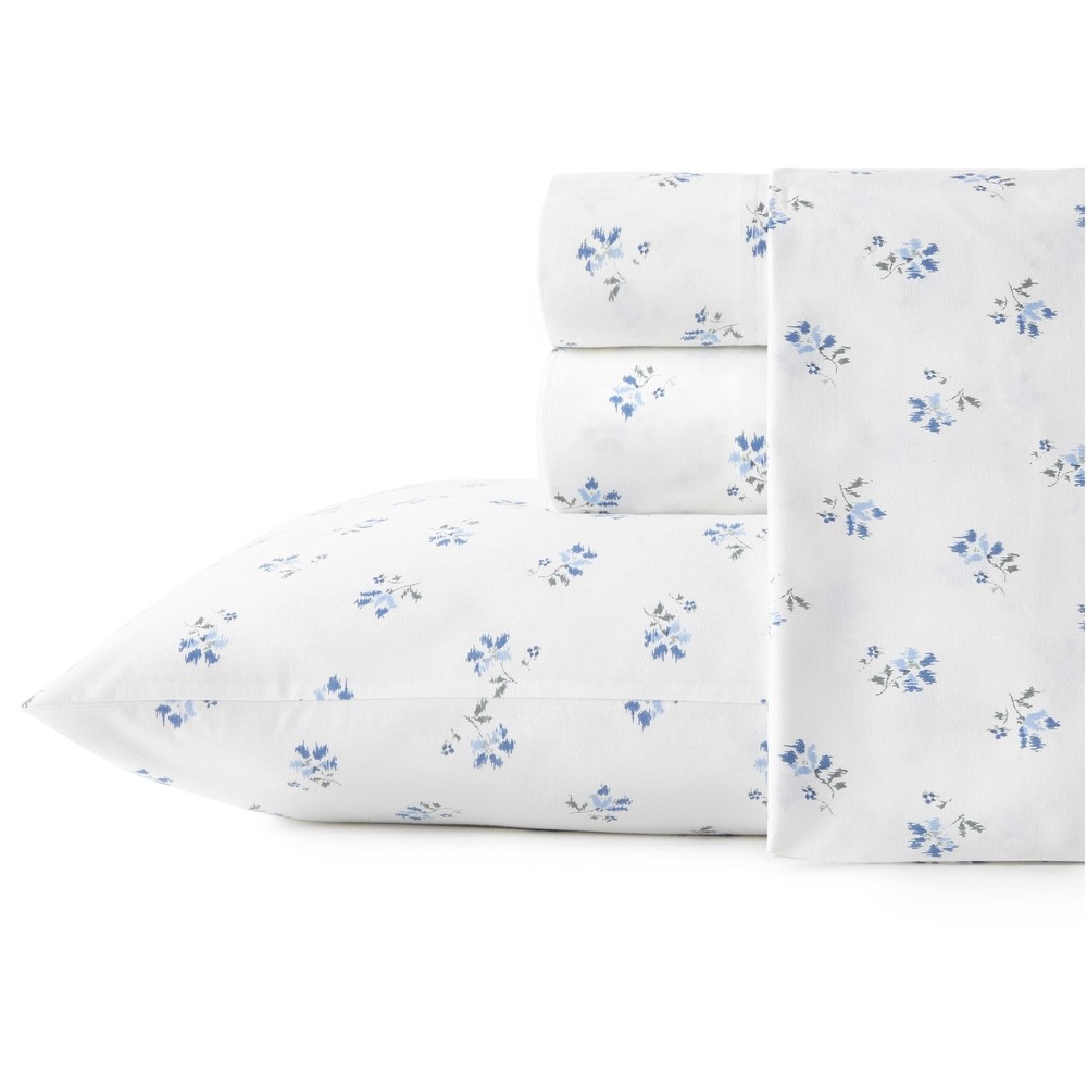 Queen Sheets, Cotton Percale Bedding Set, Crisp & Cool Ideal Bedding Set (B.