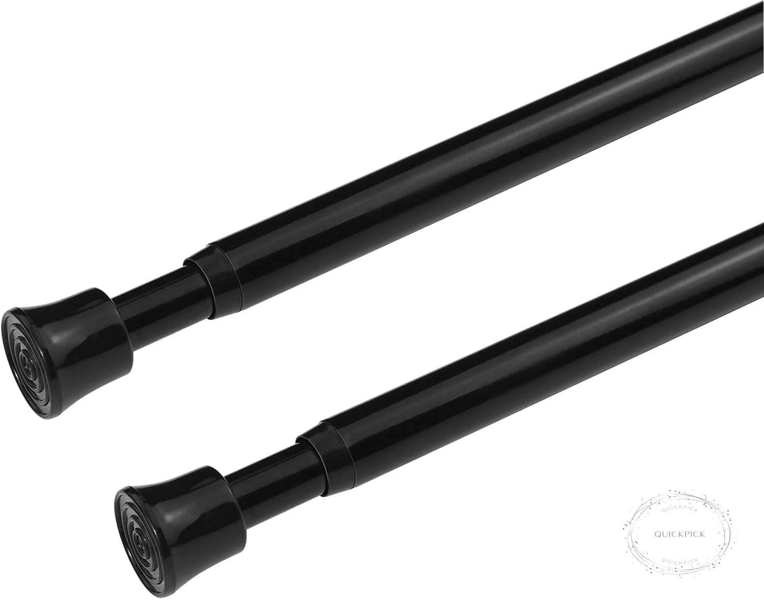 2Pcs Small Window Tension Rods Adjustable 17 to 28 Inch Expandable Spring Rod gallery