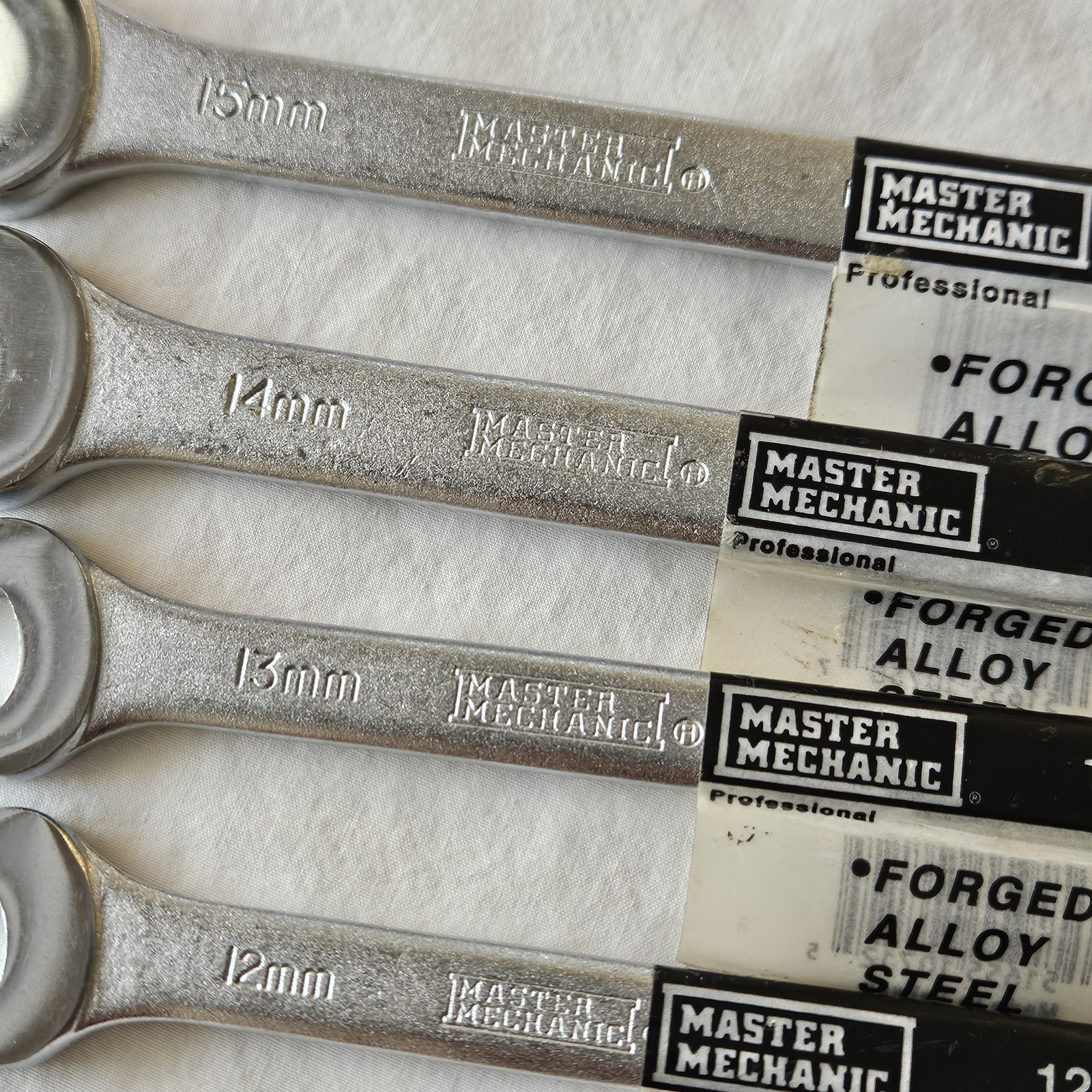 Master Mechanic Set 4 Metric Combination Wrench 12 13 14 15 mm Professional 6115 gallery