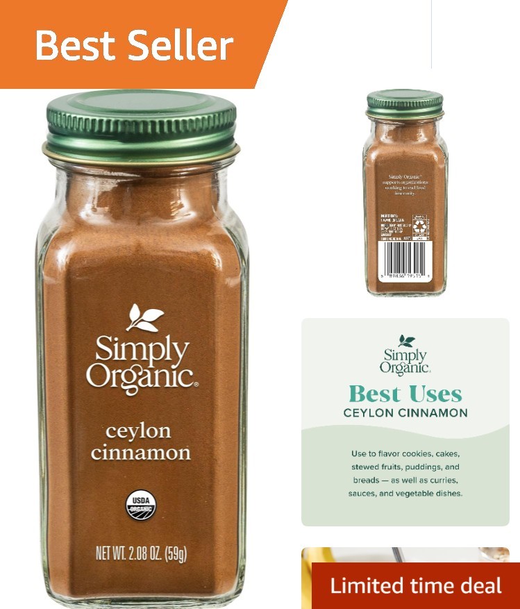 Organic Ceylon Cinnamon Powder 2.08 Ounce - Perfect for Baking & Cooking gallery