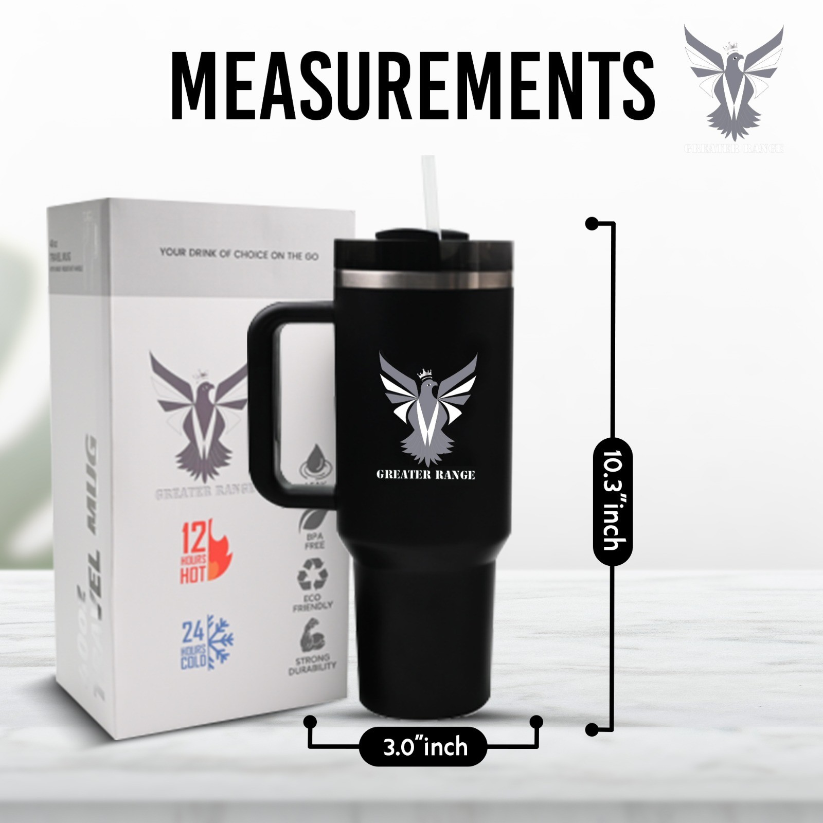 Stanley Quencher H2.0 FlowState 40oz Tumbler - Black gallery