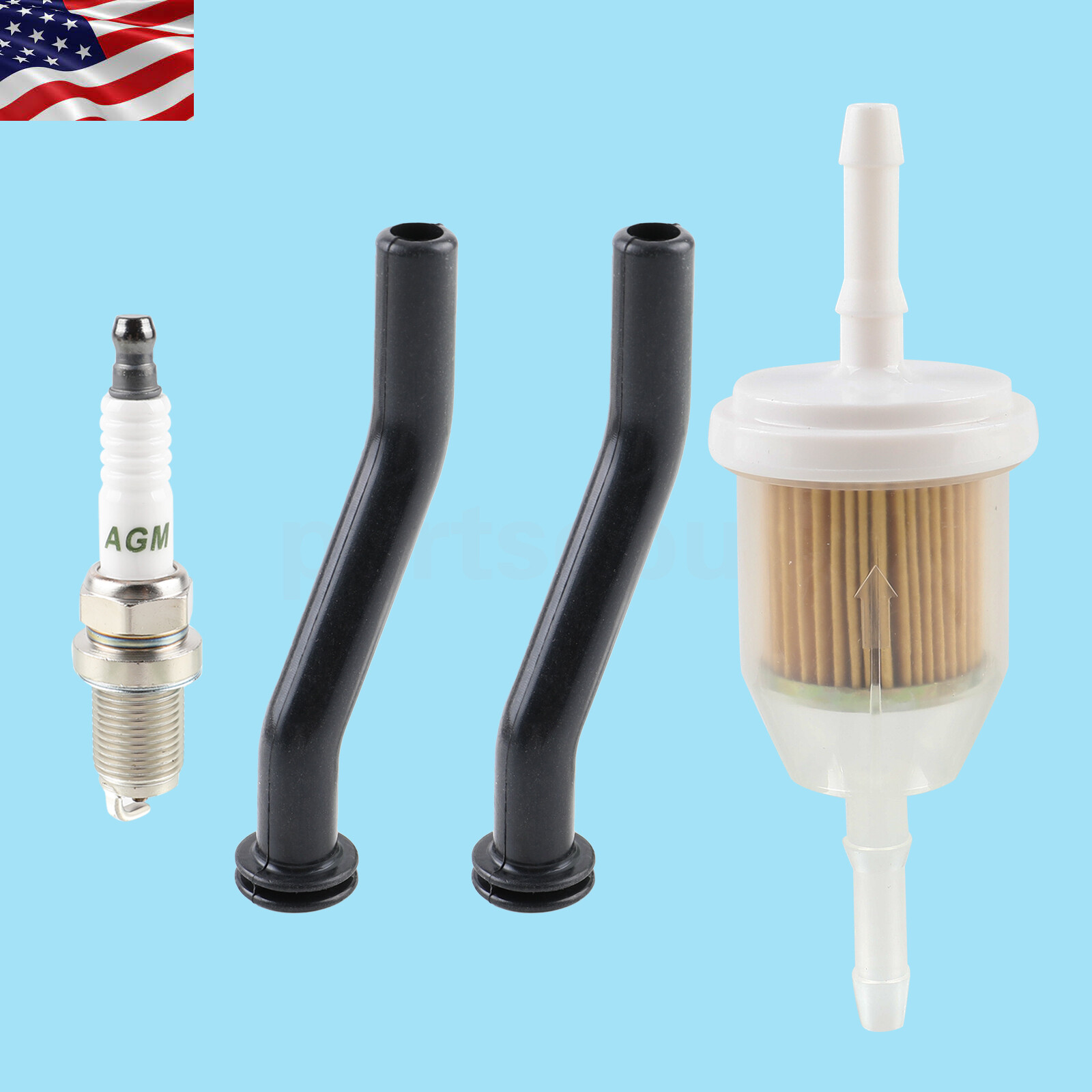 2x Vacuum Hose & Fuel Filter for Husqvarna YTH24v48 YTH22v46 GTH27V48LS Mower gallery